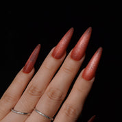 Emberveil press-on nails – hand-painted reusable gel set by Handora