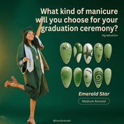 Emerald Star full press-on nail set – sizes XS–L by Handora