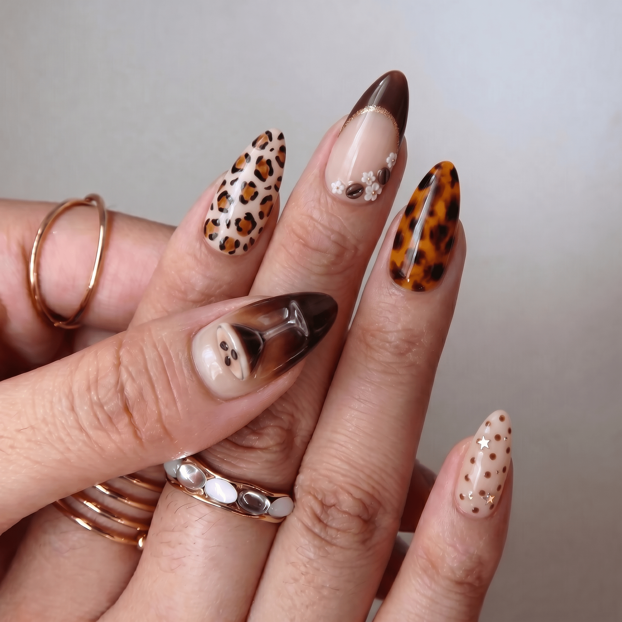 Espresso Martini full press-on nail set – sizes XS–L by Handora