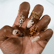 Espresso Martini press-on nails – hand-painted reusable gel set by Handora