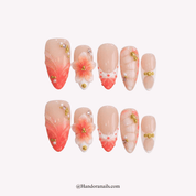 Eternal Bloom floral press-on nails by Handora