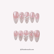 Eternal Bows 3d press-on nails by Handora
