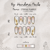 Eternal Marble press-on nails – design close-up by Handora