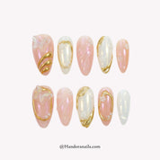 Ethereal Chrome press-on nails by Handora