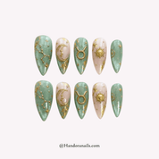 Ethereal Taurus 3d press-on nails by Handora