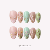 Fairy Florals floral press-on nails by Handora