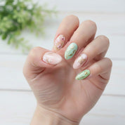 Fairy Florals press-on nails – hand-painted reusable gel set by Handora