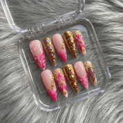 Floral Bijoux full press-on nail set – sizes XS–L by Handora