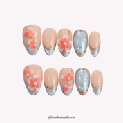 Floral Dewdrop floral press-on nails by Handora