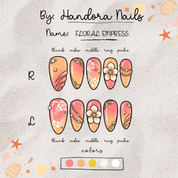Floral Empress salon-quality handmade press-on nails by Handora