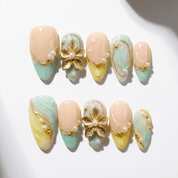 Floral Ethereal full press-on nail set – sizes XS–L by Handora