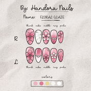 Floral Glaze press-on nails by Handora