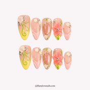 Floral Meadow floral press-on nails by Handora