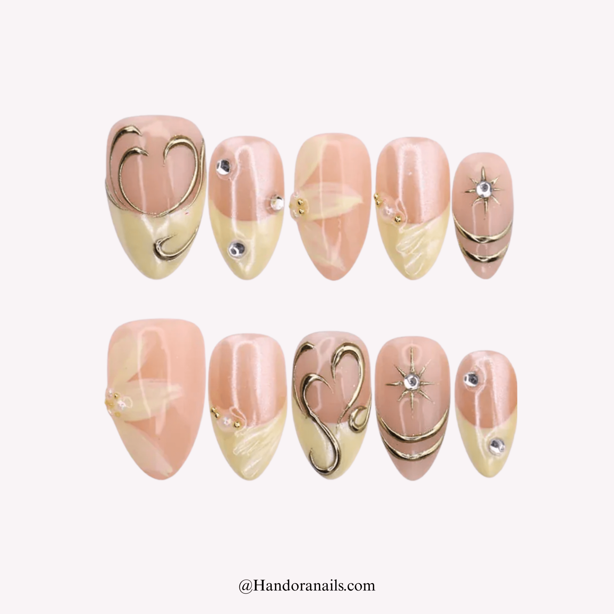 Floral Muse floral press-on nails by Handora