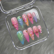 Floral Pastel press-on nails by Handora