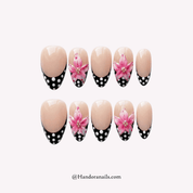 Floral Polka floral press-on nails by Handora