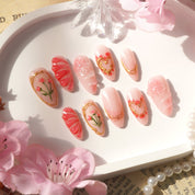 Floral Romance full press-on nail set – sizes XS–L by Handora
