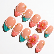 Floral Soul full press-on nail set – sizes XS–L by Handora