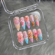 Floral Tropic full press-on nail set – sizes XS–L by Handora