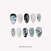 Fluid Ink press-on nails by Handora