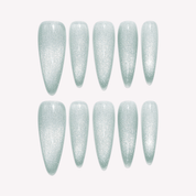 Frostbeam cat eye press-on nails by Handora