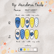 Fruit Sorbet press-on nails by Handora