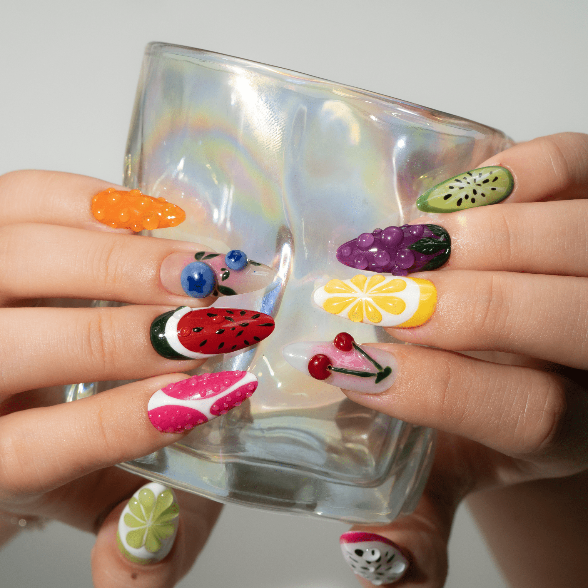 Fruity Party full press-on nail set – sizes XS–L by Handora