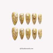 Gemini Glaze 3d press-on nails by Handora