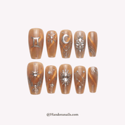 Gemini Vibe full press-on nail set – sizes XS–L by Handora