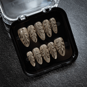 Gilded Foliage press-on nails by Handora