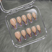 Gilded Onyx salon-quality handmade press-on nails by Handora