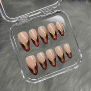 Gilded Onyx salon-quality handmade press-on nails by Handora