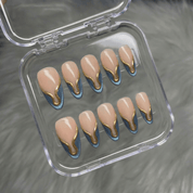 Gilded Onyx press-on nails – hand-painted reusable gel set by Handora