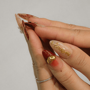 Gilded Romance 3d nail design – handmade press-on nails by Handora