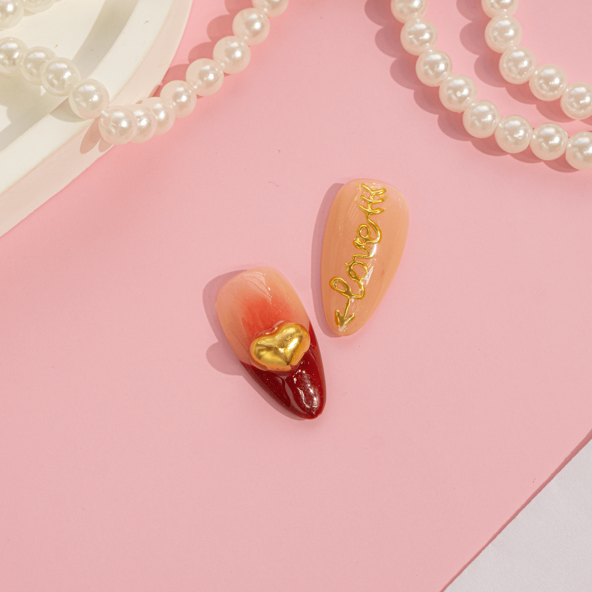 Gilded Romance press-on nails by Handora