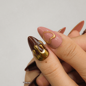 Gilded Velvet 3d nail design – handmade press-on nails by Handora