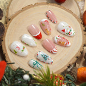 Ginger Cheer nail design – handmade press-on nails by Handora