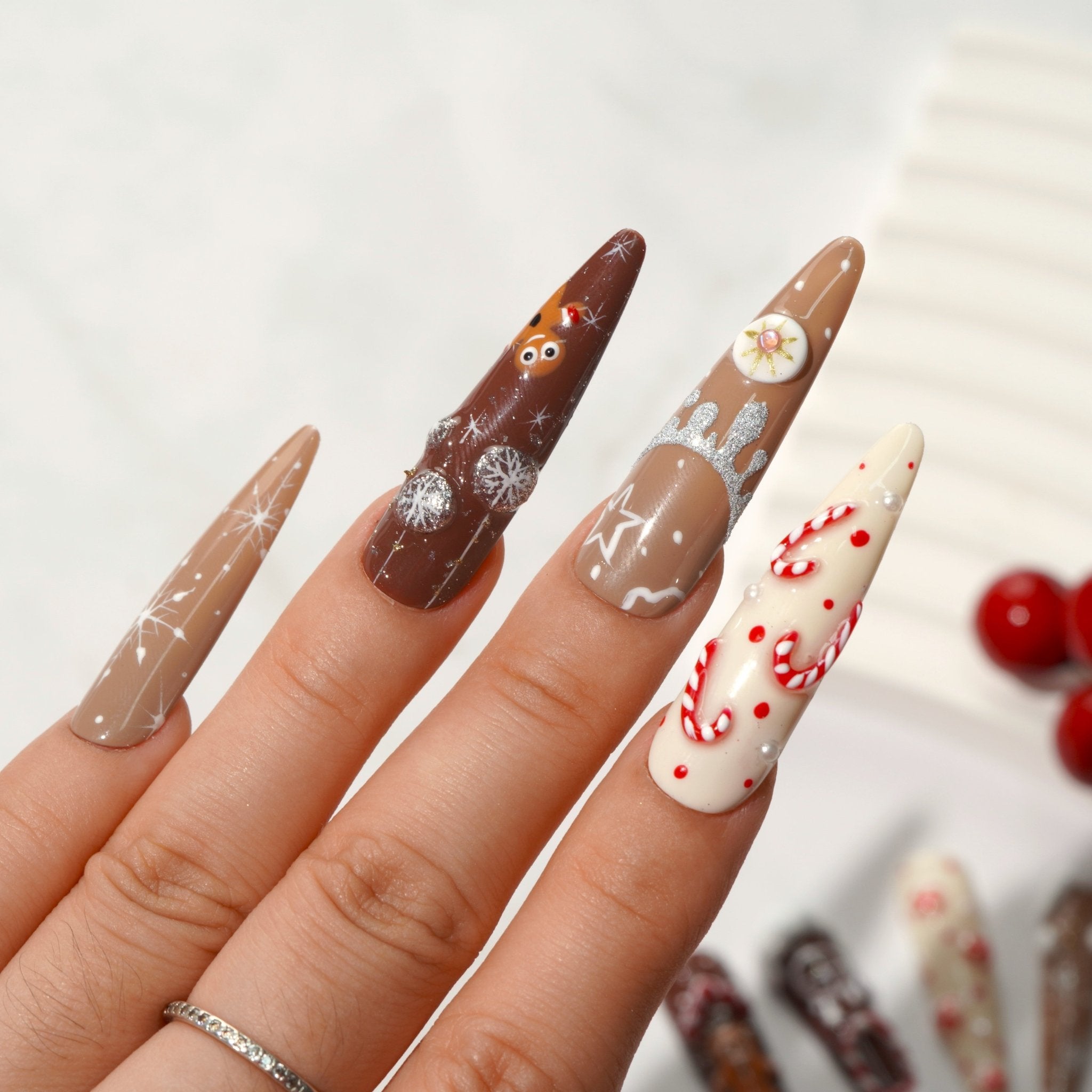 Ginger Dream full press-on nail set – sizes XS–L by Handora