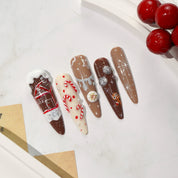 Ginger Dream cute nail design – handmade press-on nails by Handora