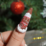Ginger Dream press-on nails – hand-painted reusable gel set by Handora