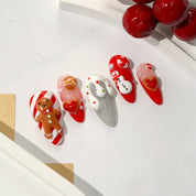 Ginger Joy nail design – handmade press-on nails by Handora