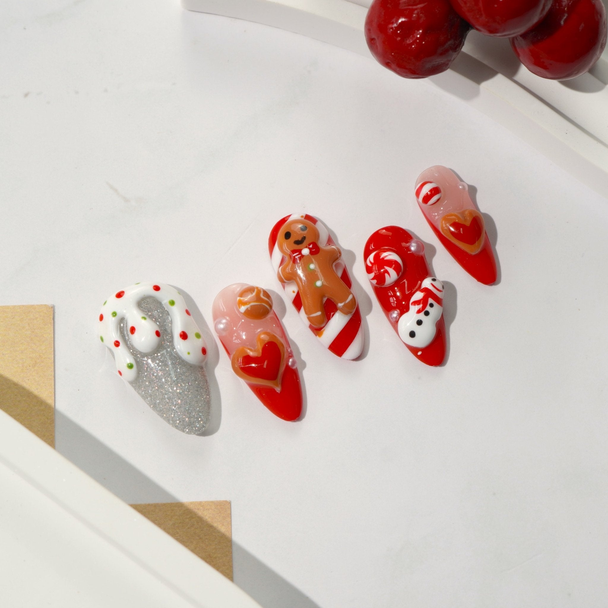 Ginger Joy full press-on nail set – sizes XS–L by Handora