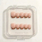 Ginger Snap Christmas press-on nails - design view 7 by Handora Nails