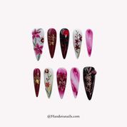 Gladiolus Art 3d press-on nails by Handora