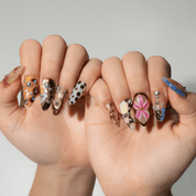 Glam Bloom full press-on nail set – sizes XS–L by Handora