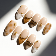 Golden Leopard full press-on nail set – sizes XS–L by Handora