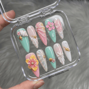 Golden Mermaid full press-on nail set – sizes XS–L by Handora