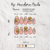 Golden Plaid gold press-on nails by Handora
