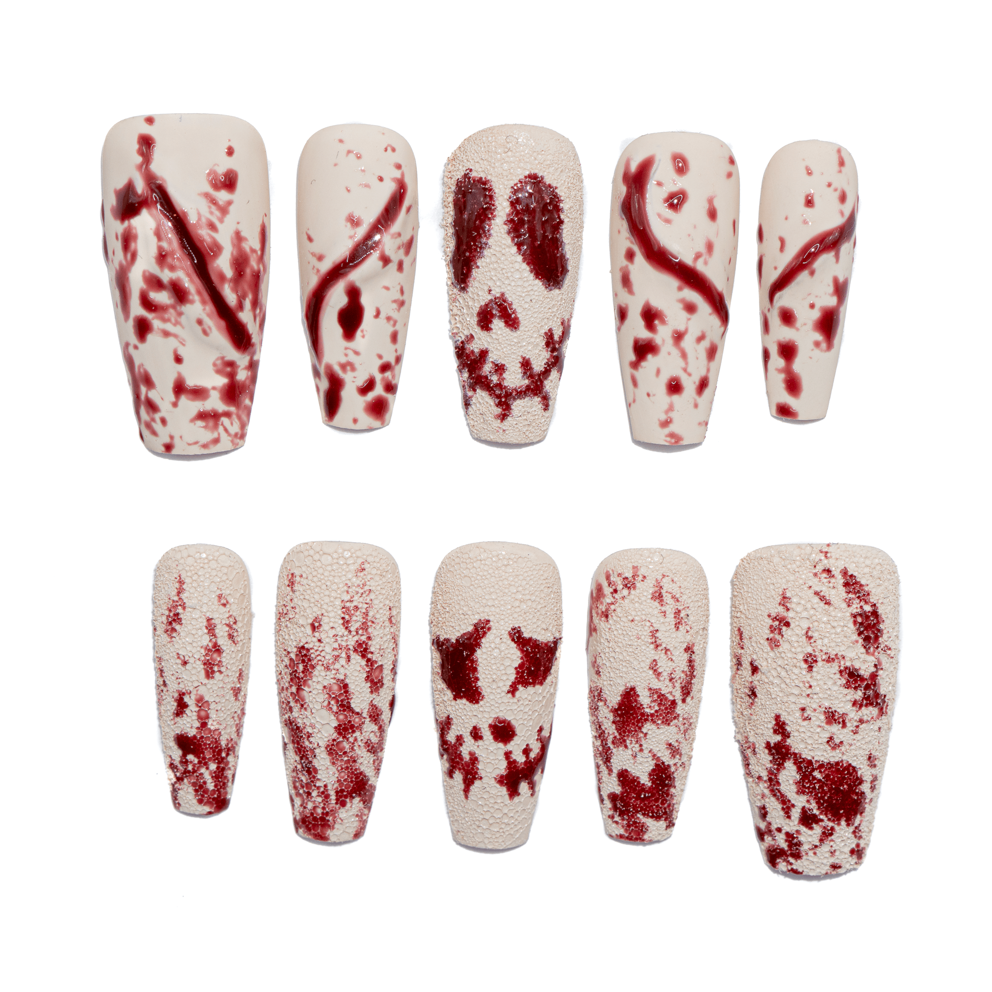 Gore Grunge gothic press-on nails by Handora