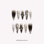 Gothic Chrome gothic press-on nails by Handora